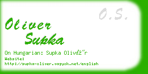 oliver supka business card